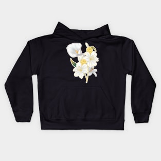 Yellow Tulip Flowers Kids Hoodie